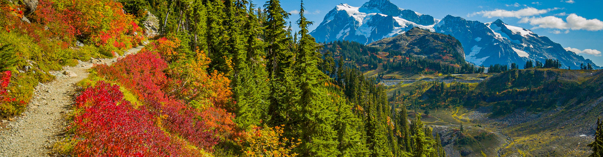 Chain Lakes Trail in Mount Baker with fall foliage 1920px jumbotron