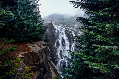 Picture of Myrtle Falls on a foggy day at Mt Rainier National Park used as the Employers thumbnail