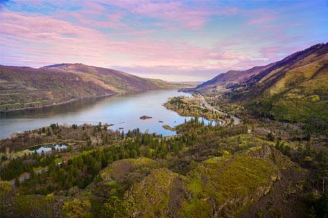 Picture of Columbia River from the Rowena Crest viewpoint used as the Nursing Programs in Washington thumbnail